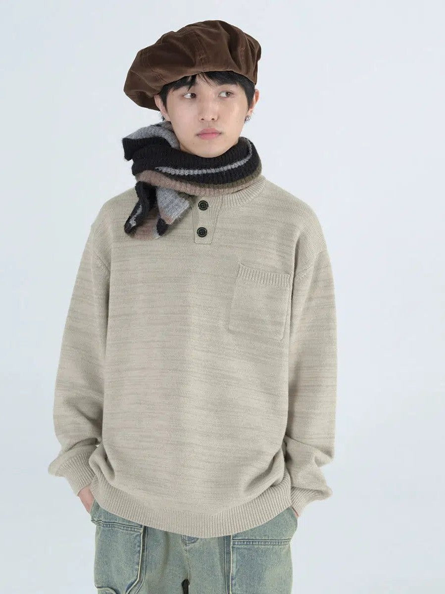 Cozy Sweater with Front Pocket - chiclara