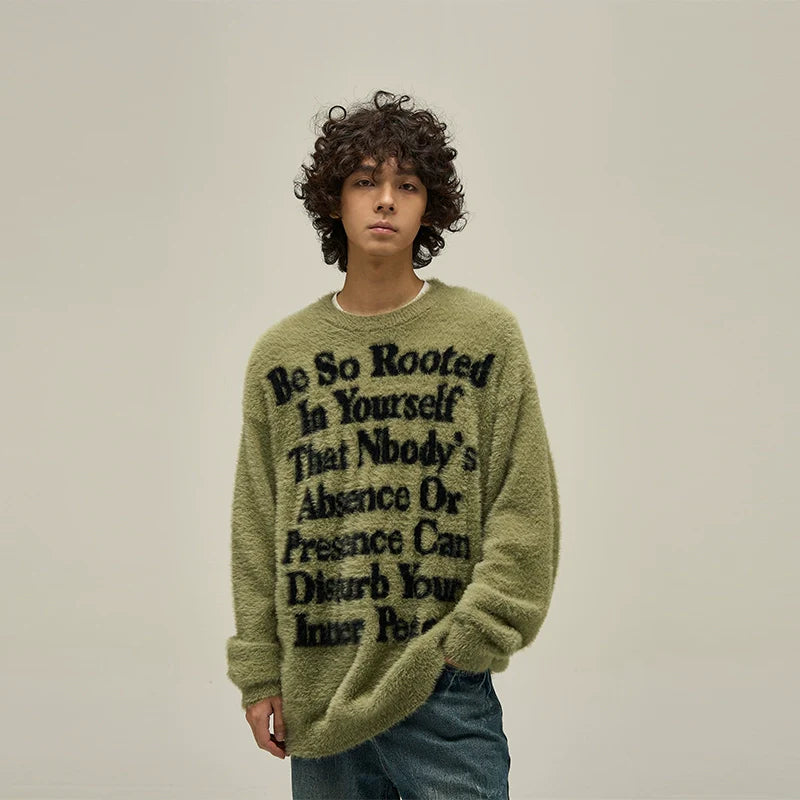Fuzzy Motivational Quote Sweater
