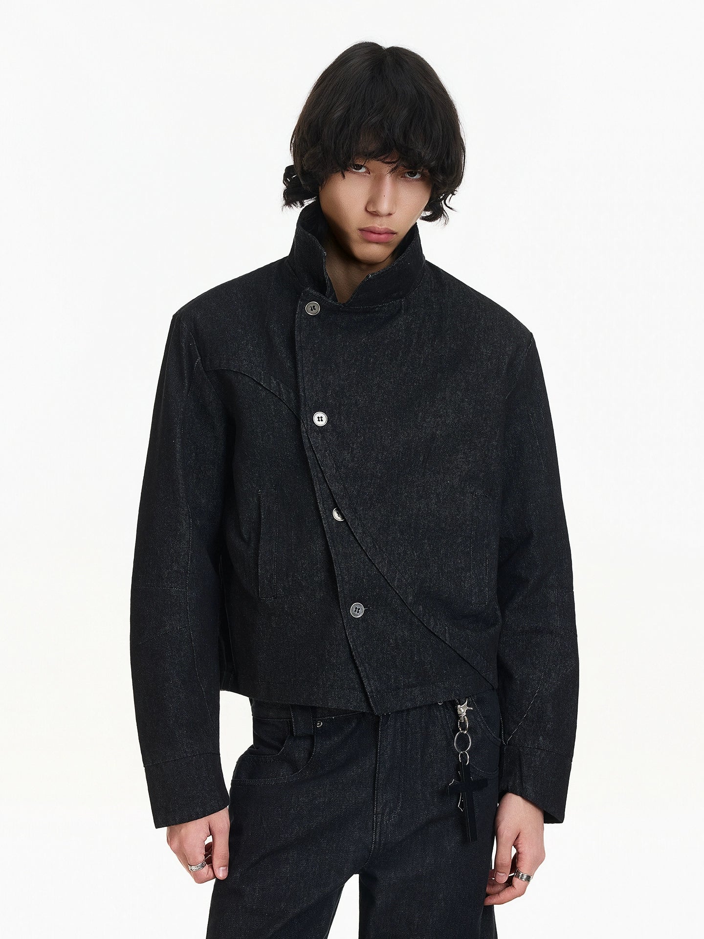 Midnight Torque Asym Denim Jacket