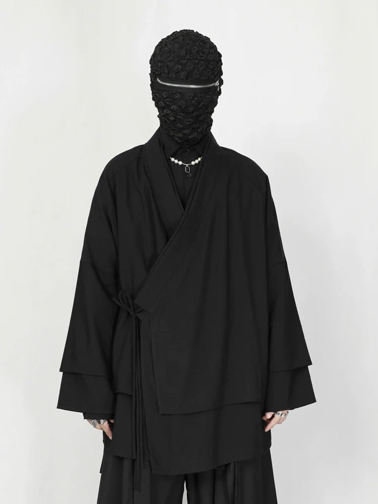 Oversized Black Kimono Cardigan