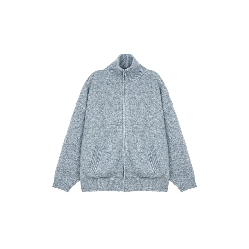 Zip Up Knit Jacket