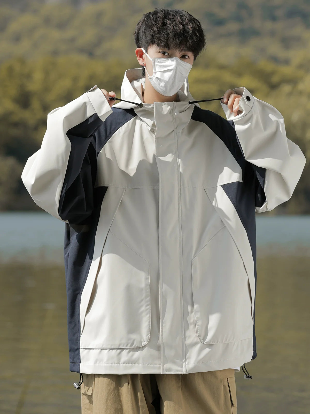 Colorblock Windproof Outdoor Jacket