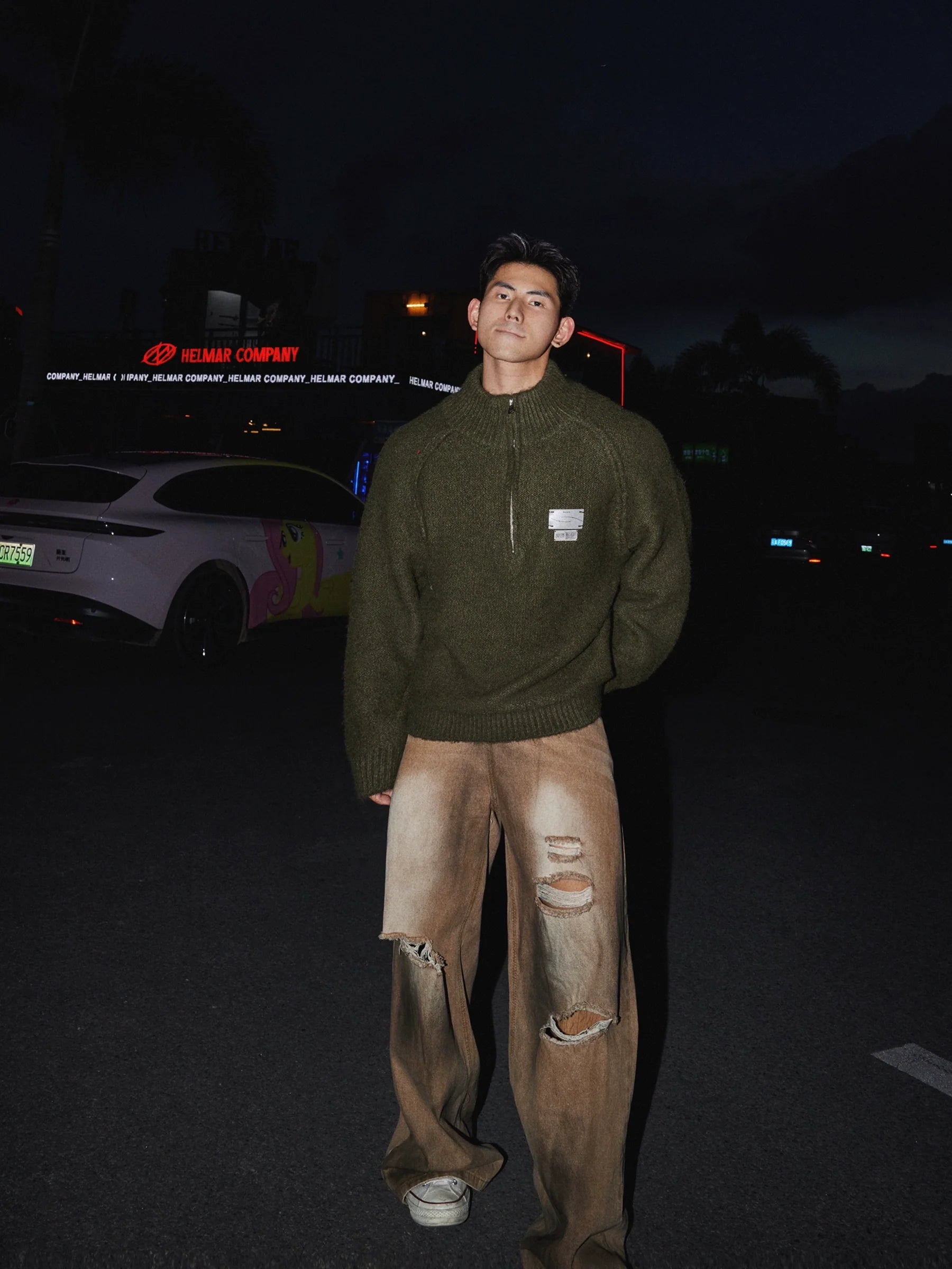 Arctic Mist Half-Zip Sweater