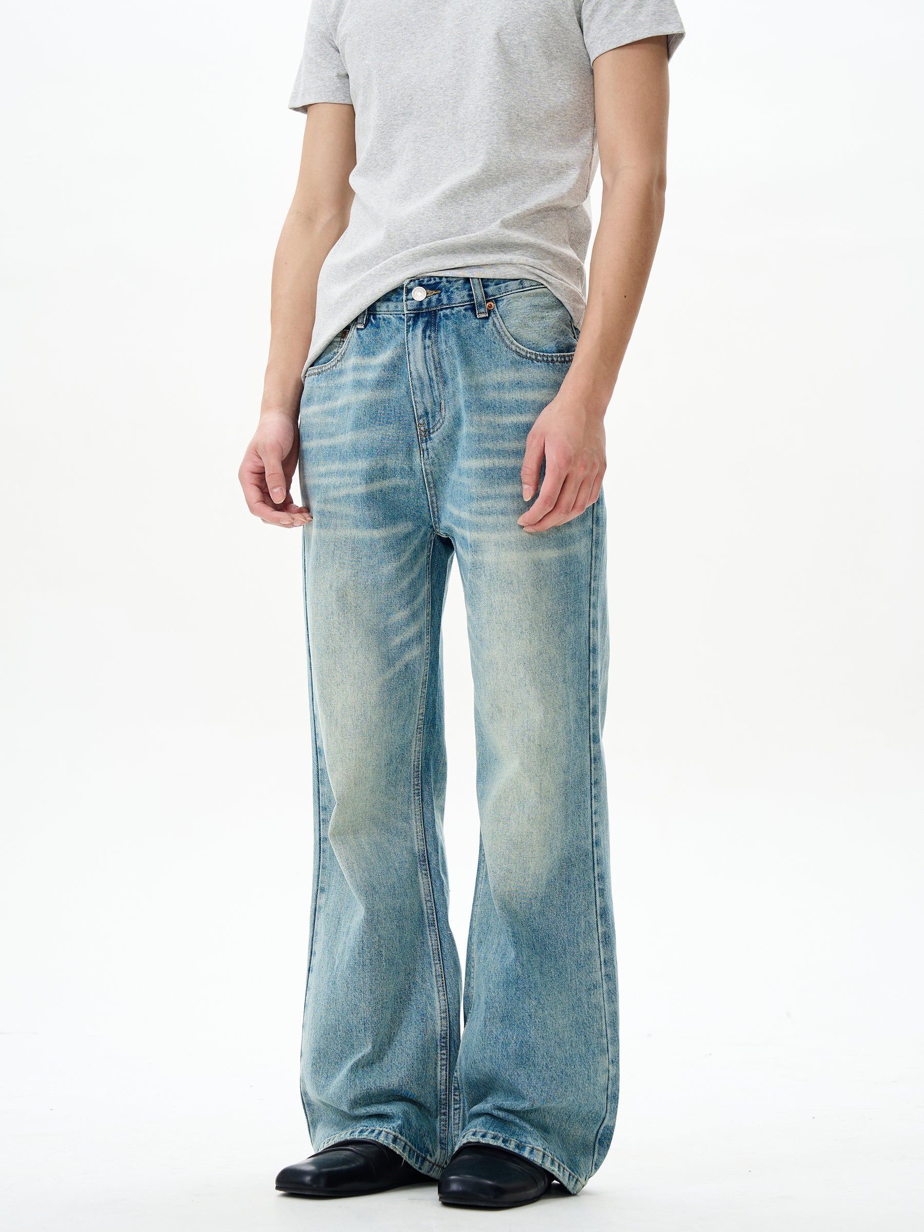 Classic Light Wash Flare Jeans