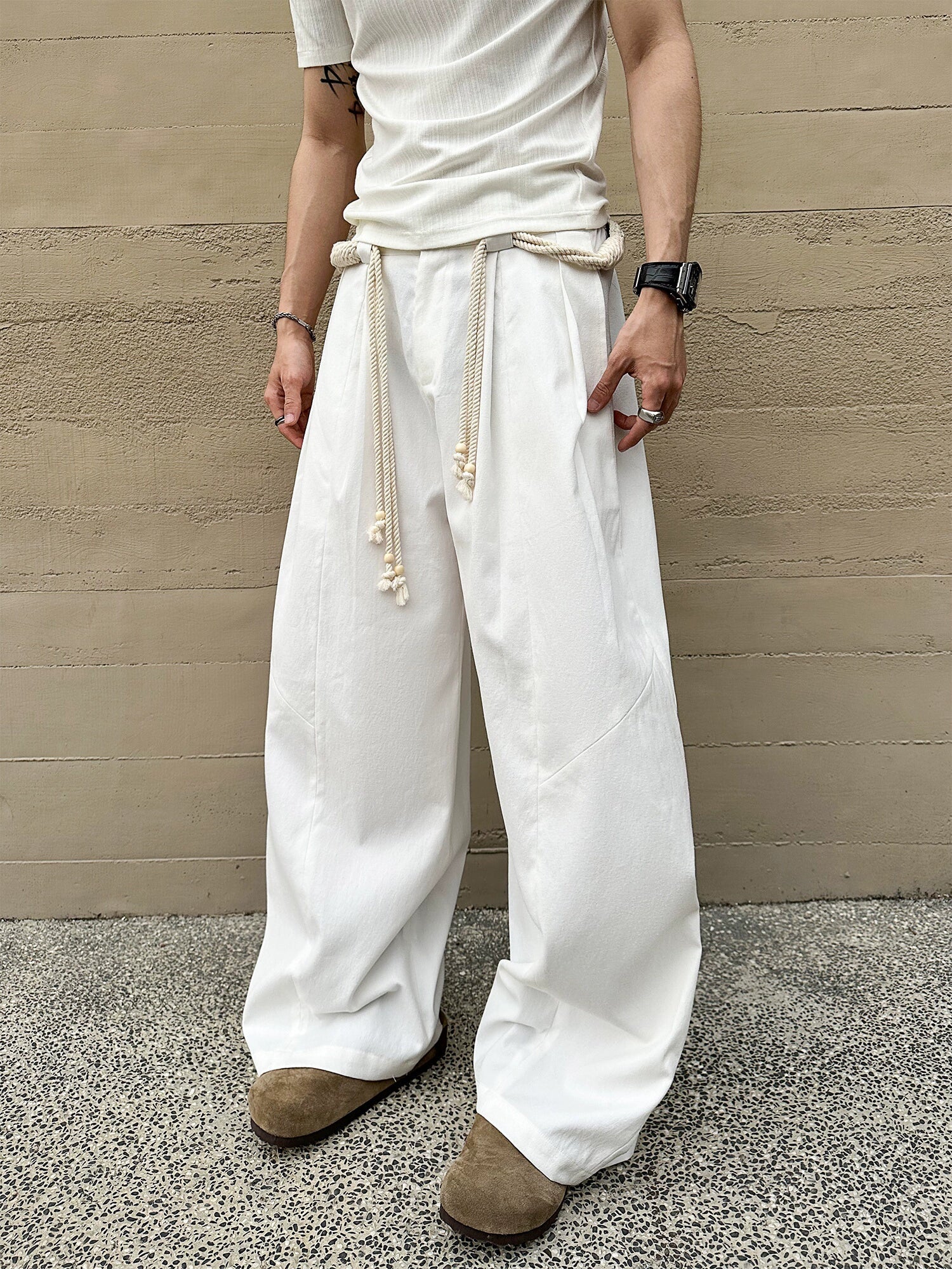 Tassel Rope Wide Leg Pants