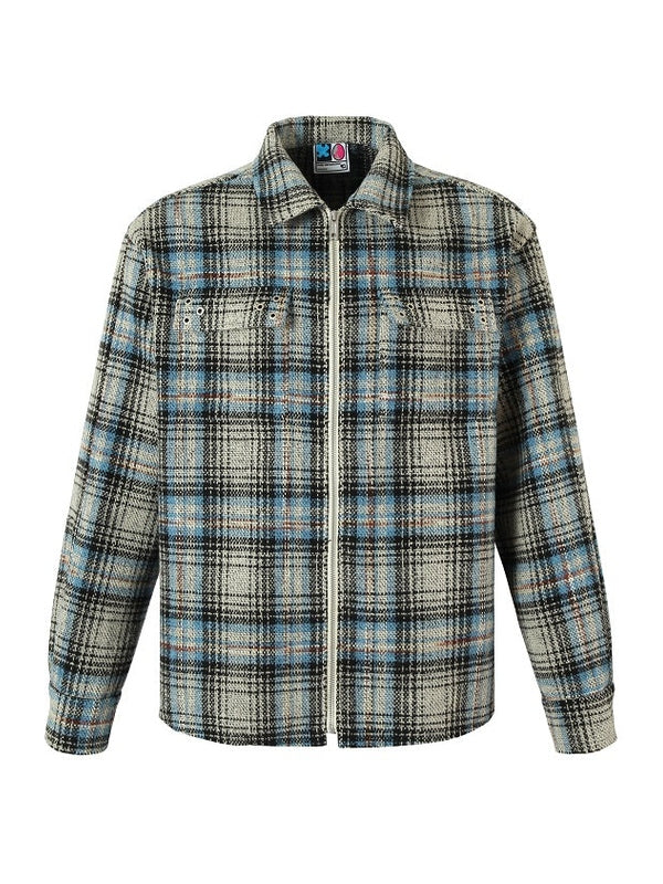 Deconstructed Plaid Shirt Jacket - chiclara