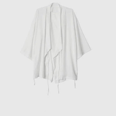 Black Wrap Kimono Shirt