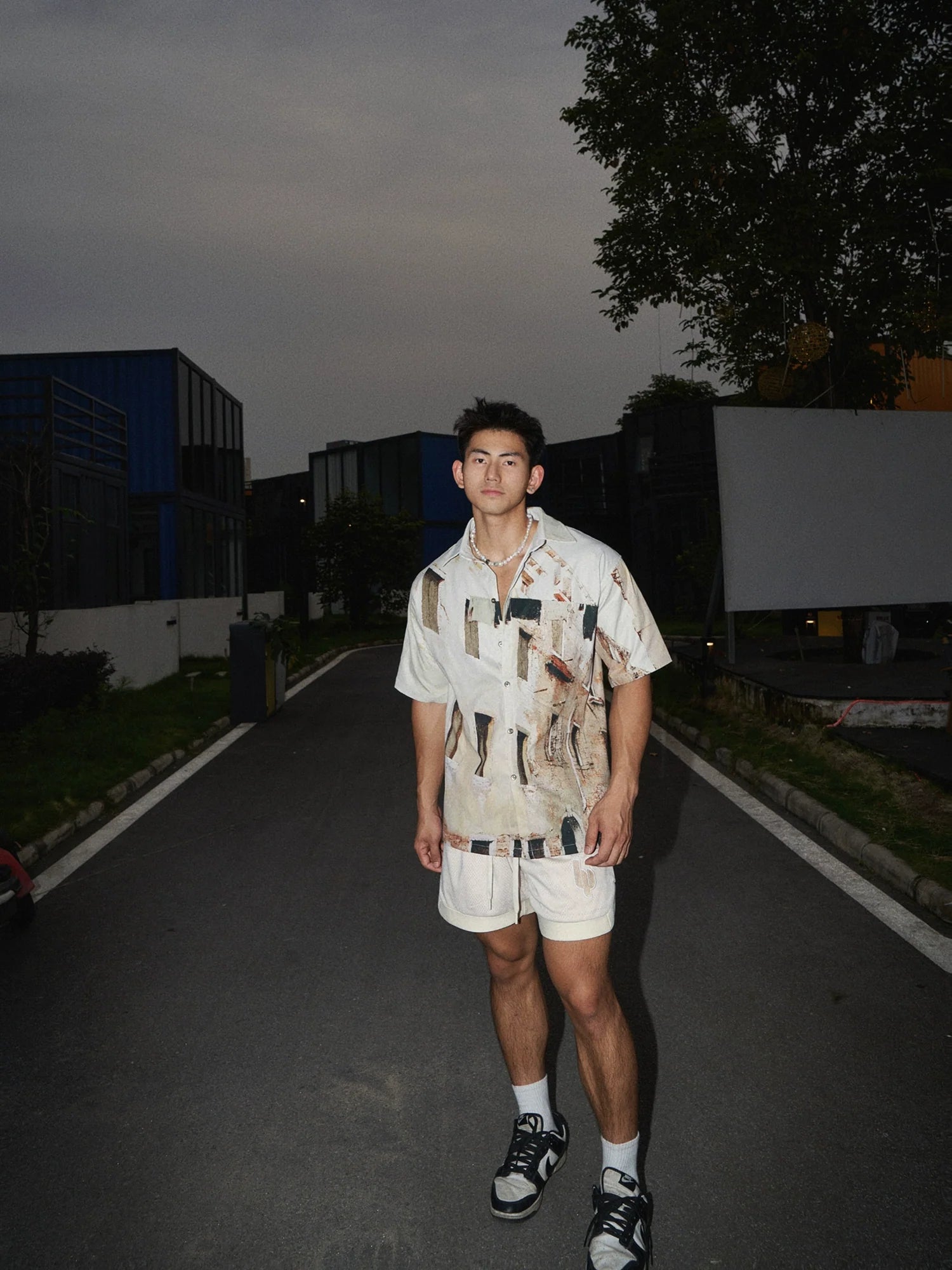 Abstract Print Short Sleeve Shirt