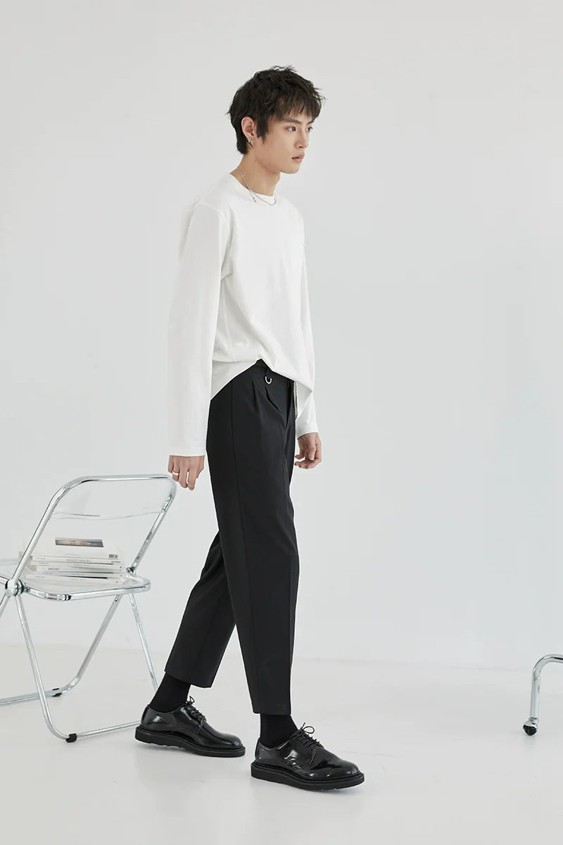 더블 플리츠 컴포트 드레스 팬츠