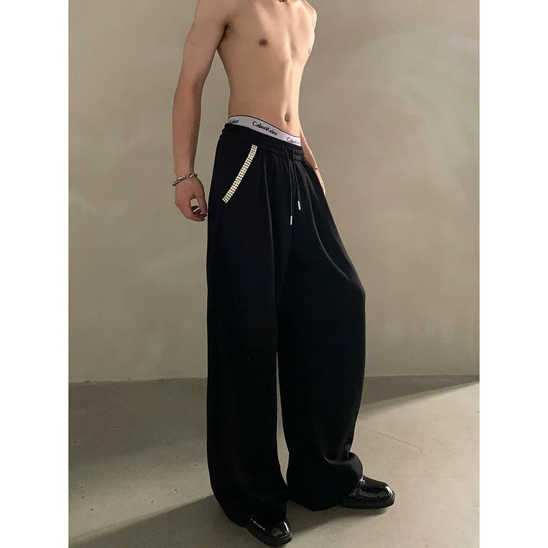 장식적인 보석 칼라가 달린 검은색 반소매 버튼업 셔츠