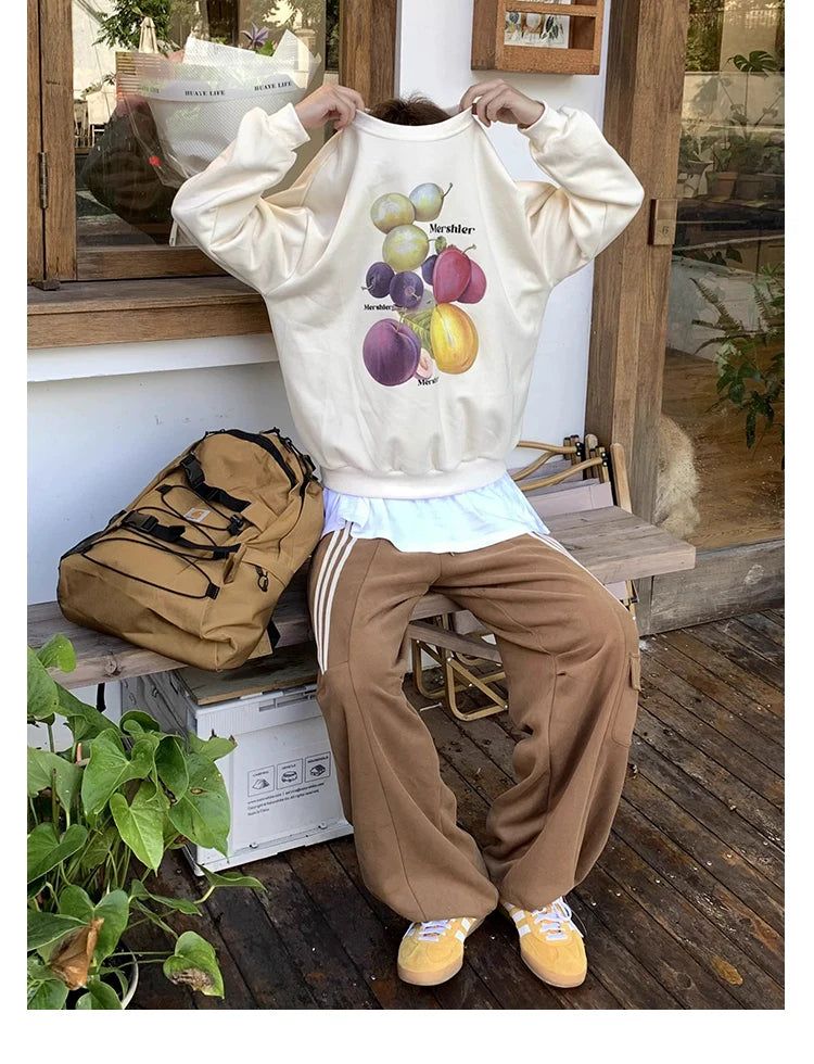 Multicolor Wide-Leg Casual Pants