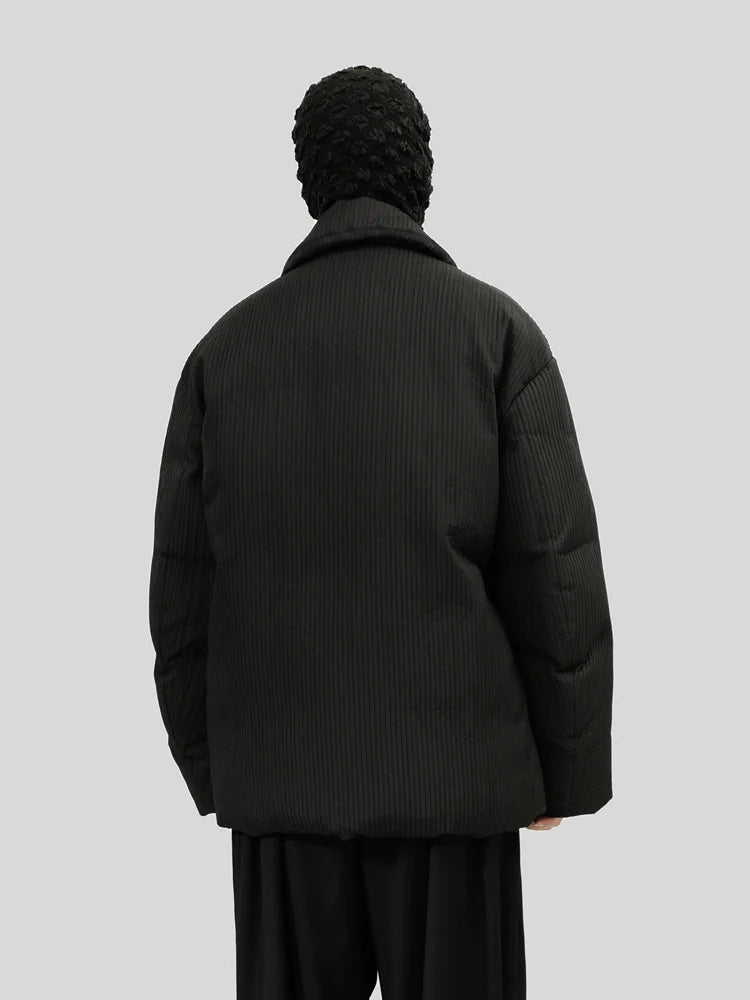 Asymmetrical Quilted Down Blazer