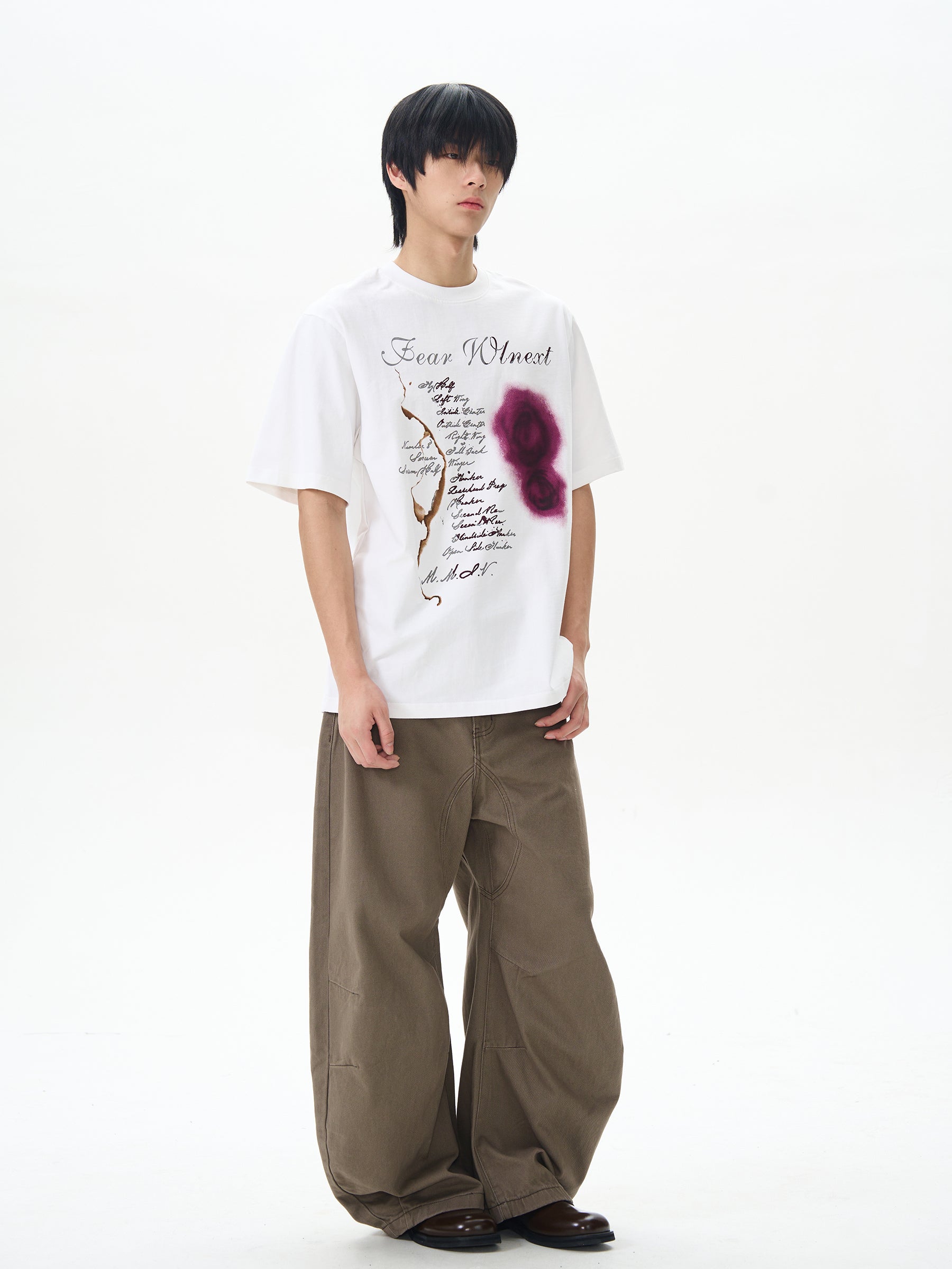 Brown Skater Wide Leg Pants