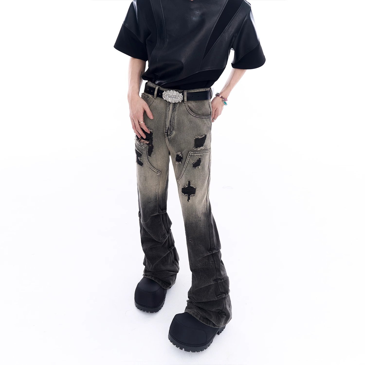 Stacked Gradient Jeans