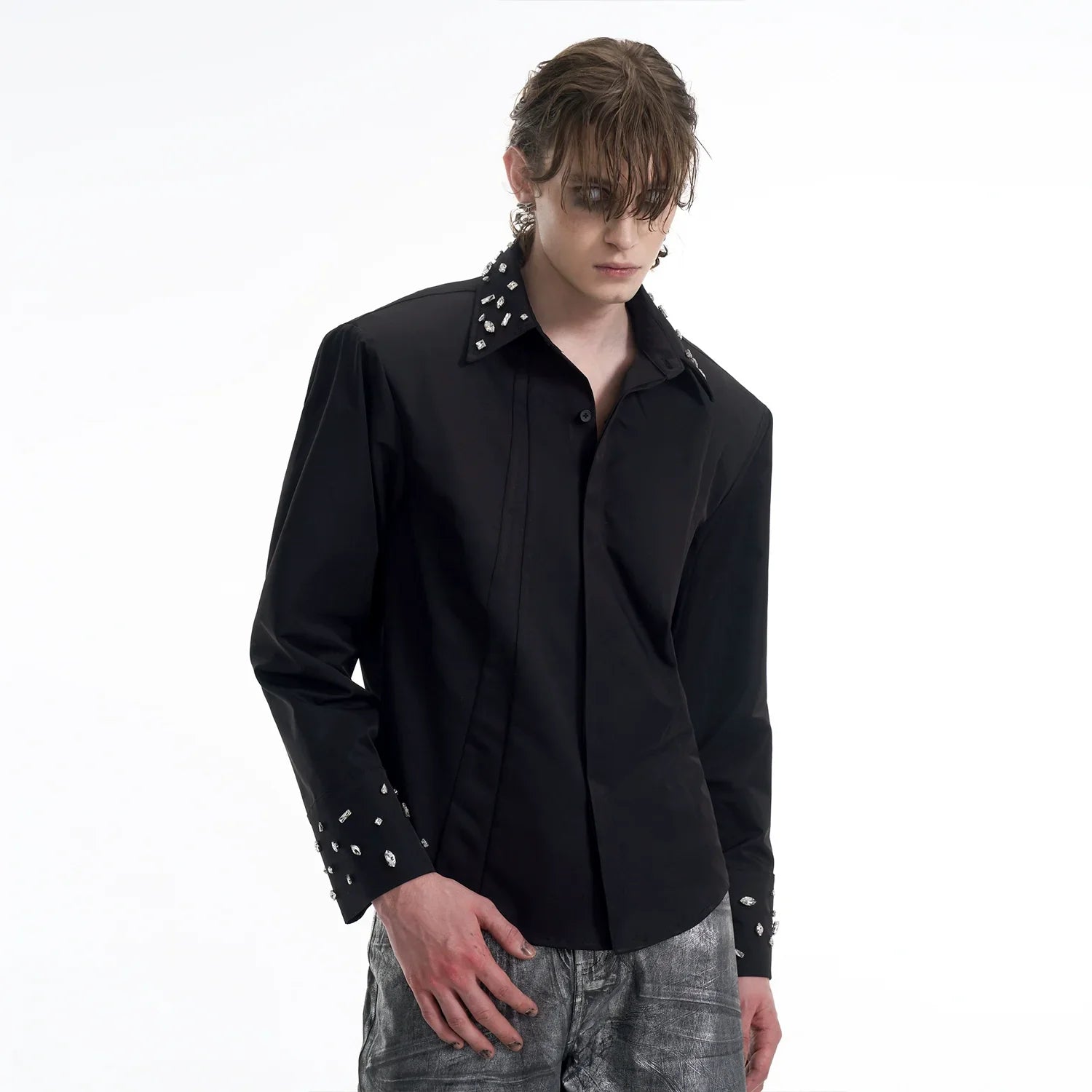 Crystal Collar Shirt