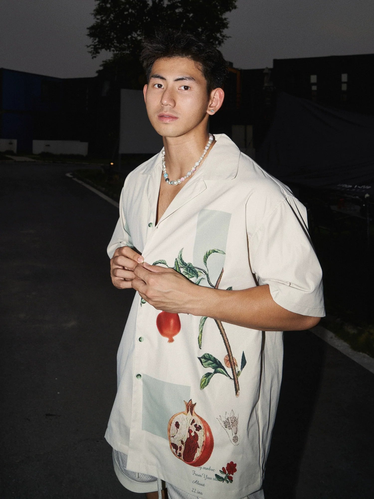 Botanical Print Summer Shirt