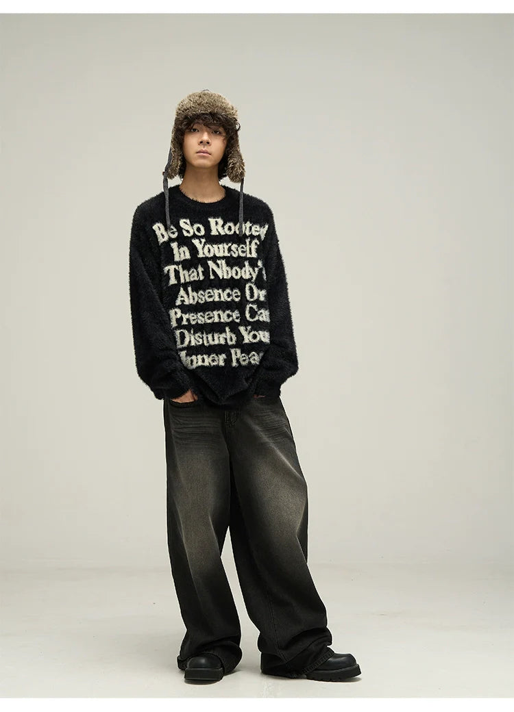 Fuzzy Motivational Quote Sweater
