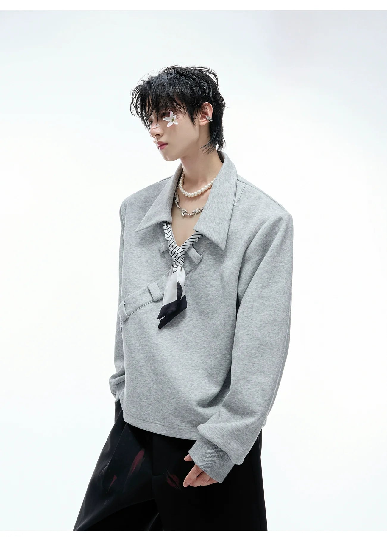 Statement Collar Sweater Shirt