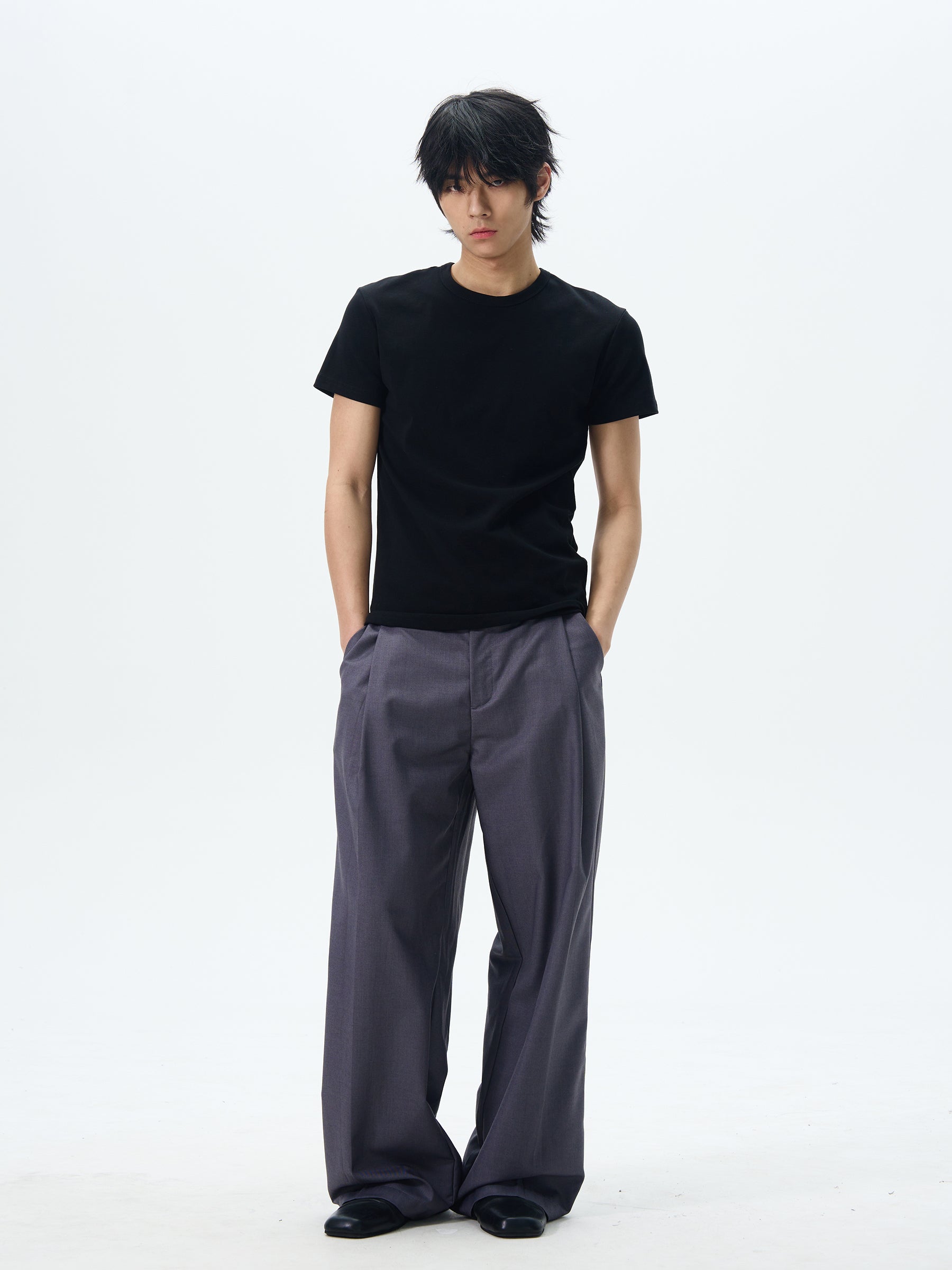 Pleated Wide Leg Dress Pants