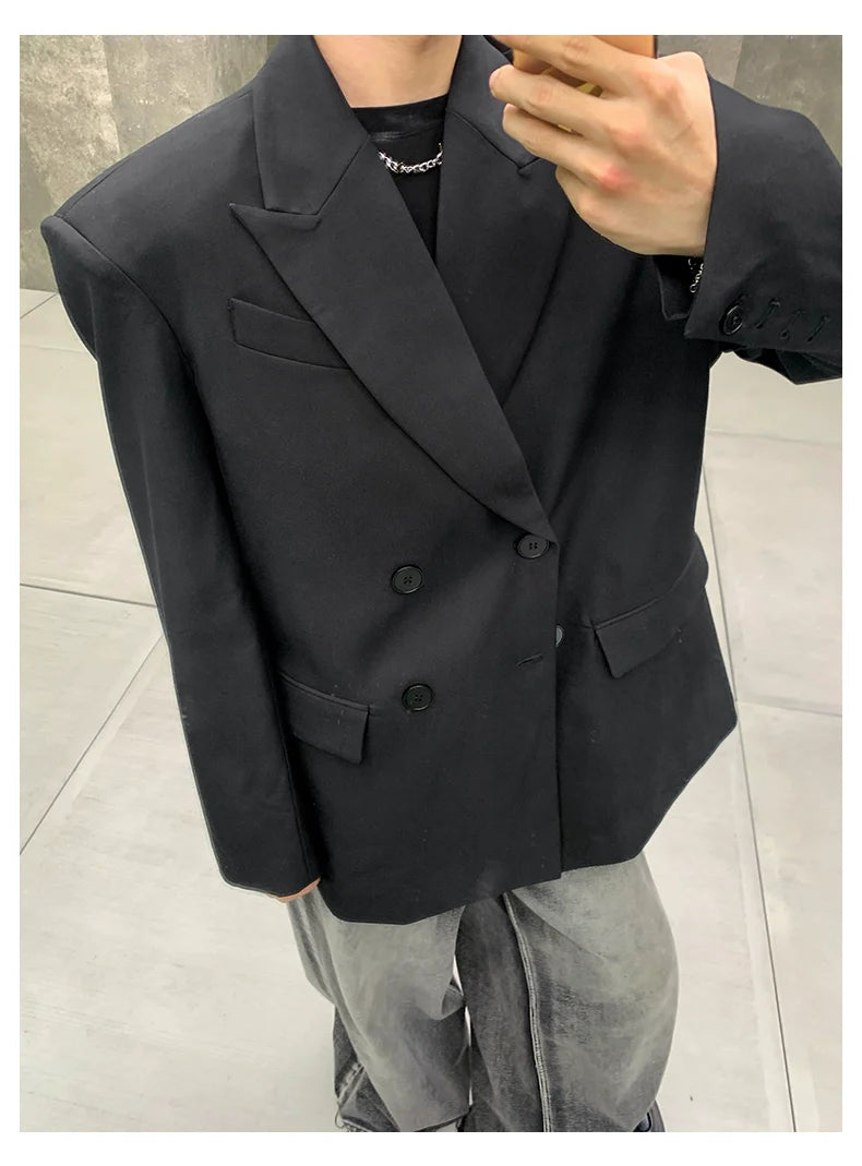오버사이즈 블랙 블레이저 수트