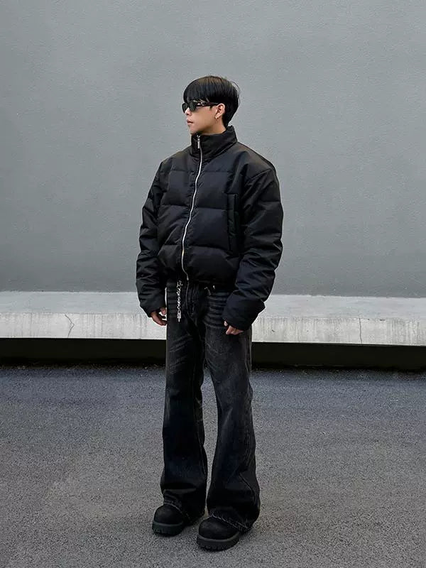 Obsidian Heavy Wash Straight Leg Jeans