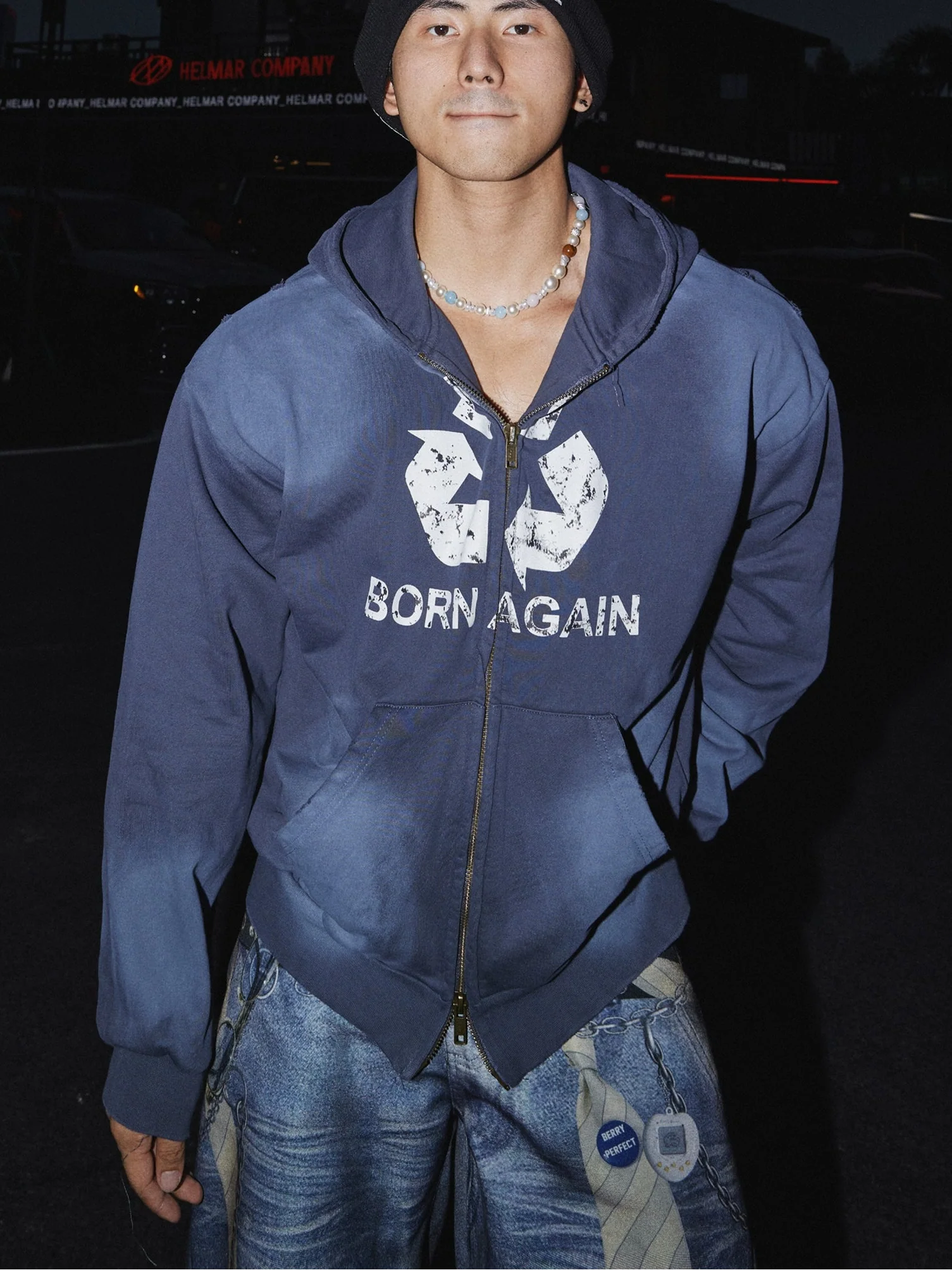 Vintage Born Again Zip Hoodie