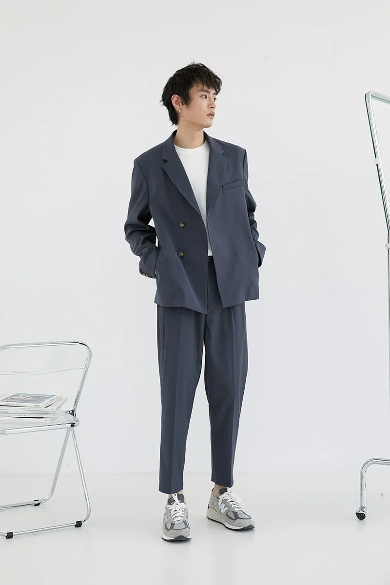 더블 플리츠 컴포트 드레스 팬츠