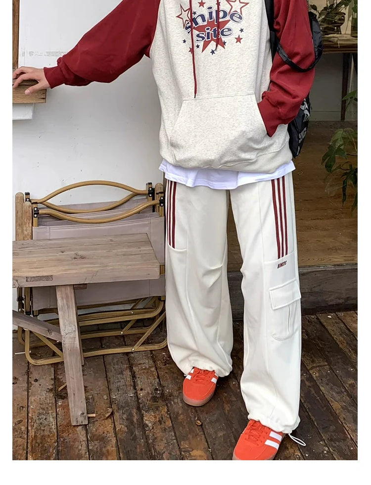 Multicolor Wide-Leg Casual Pants