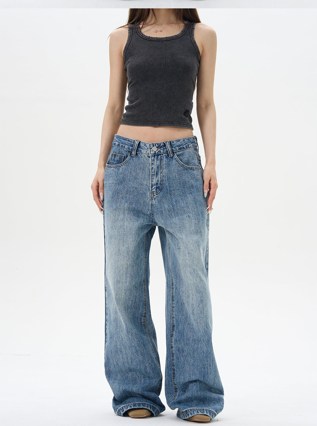 Vintage Wide Leg Baggy Jeans