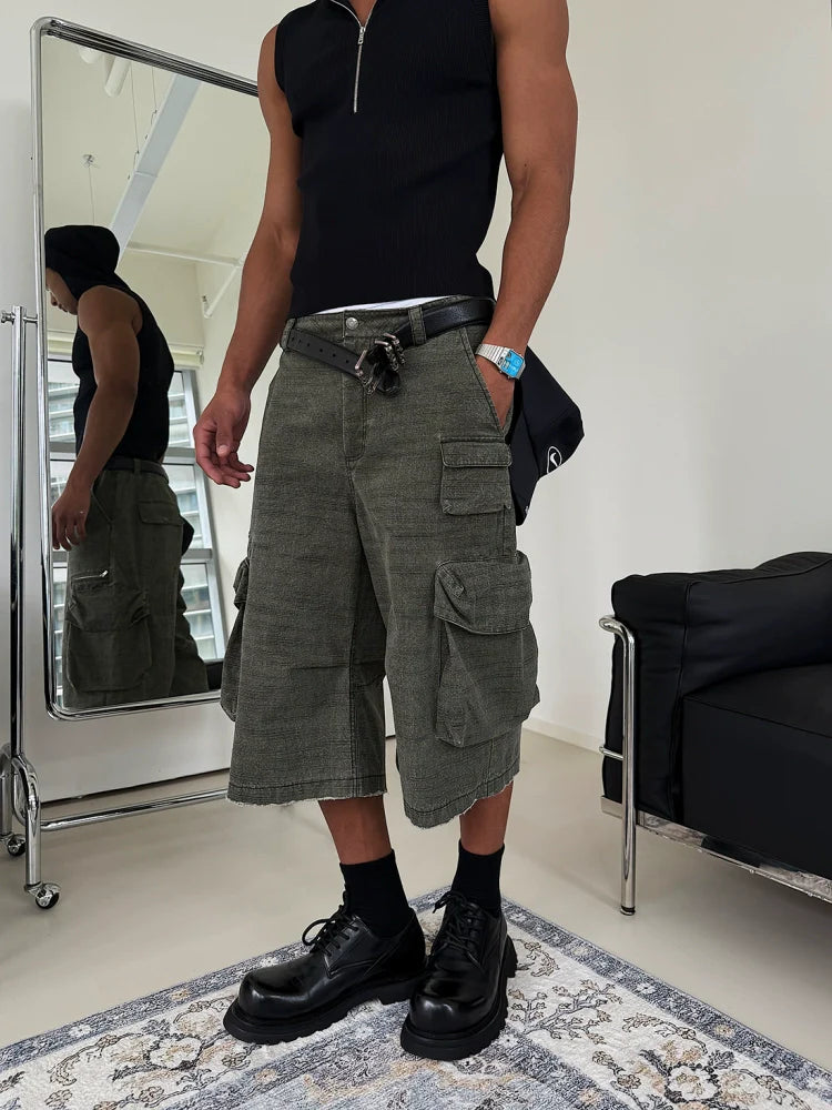 Loose Fit Cargo Shorts Men