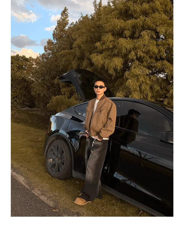 레트로 봄버 재킷