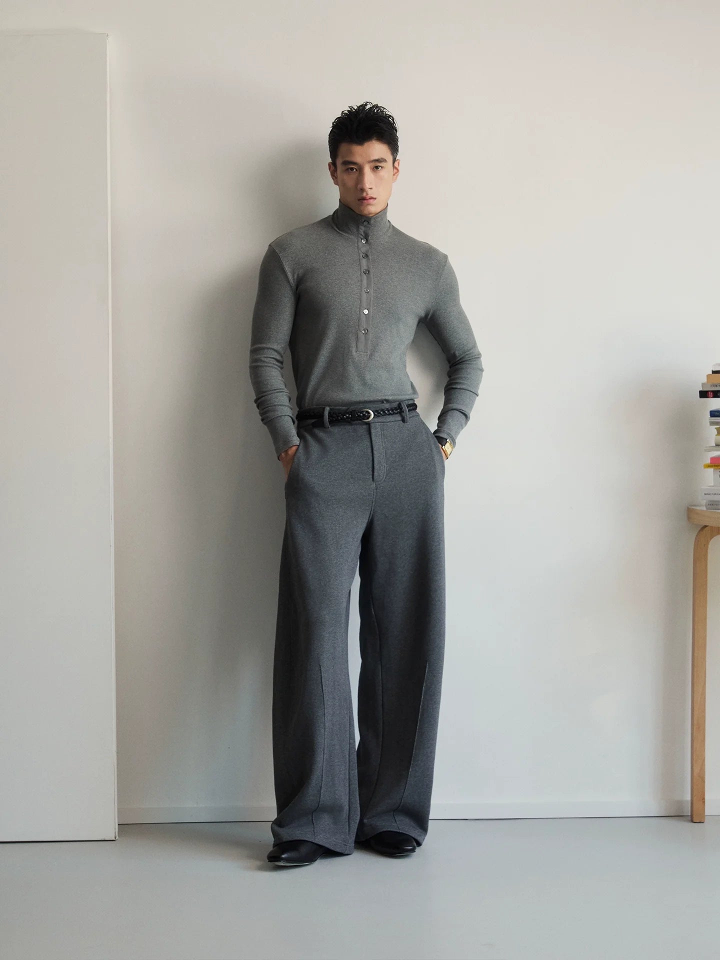 ShadowPlunge Contrast Placket Polo