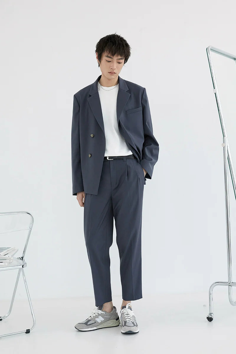 더블 플리츠 컴포트 드레스 팬츠