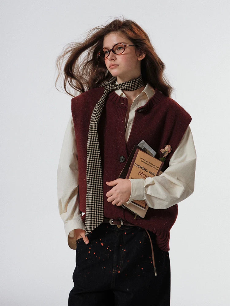 Knit Vest with White Button-Down