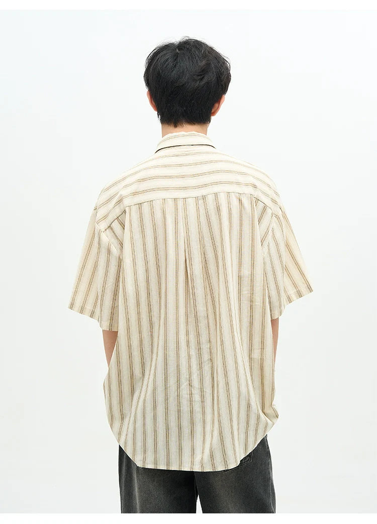 Classic Vertical Striped Oversized Shirt