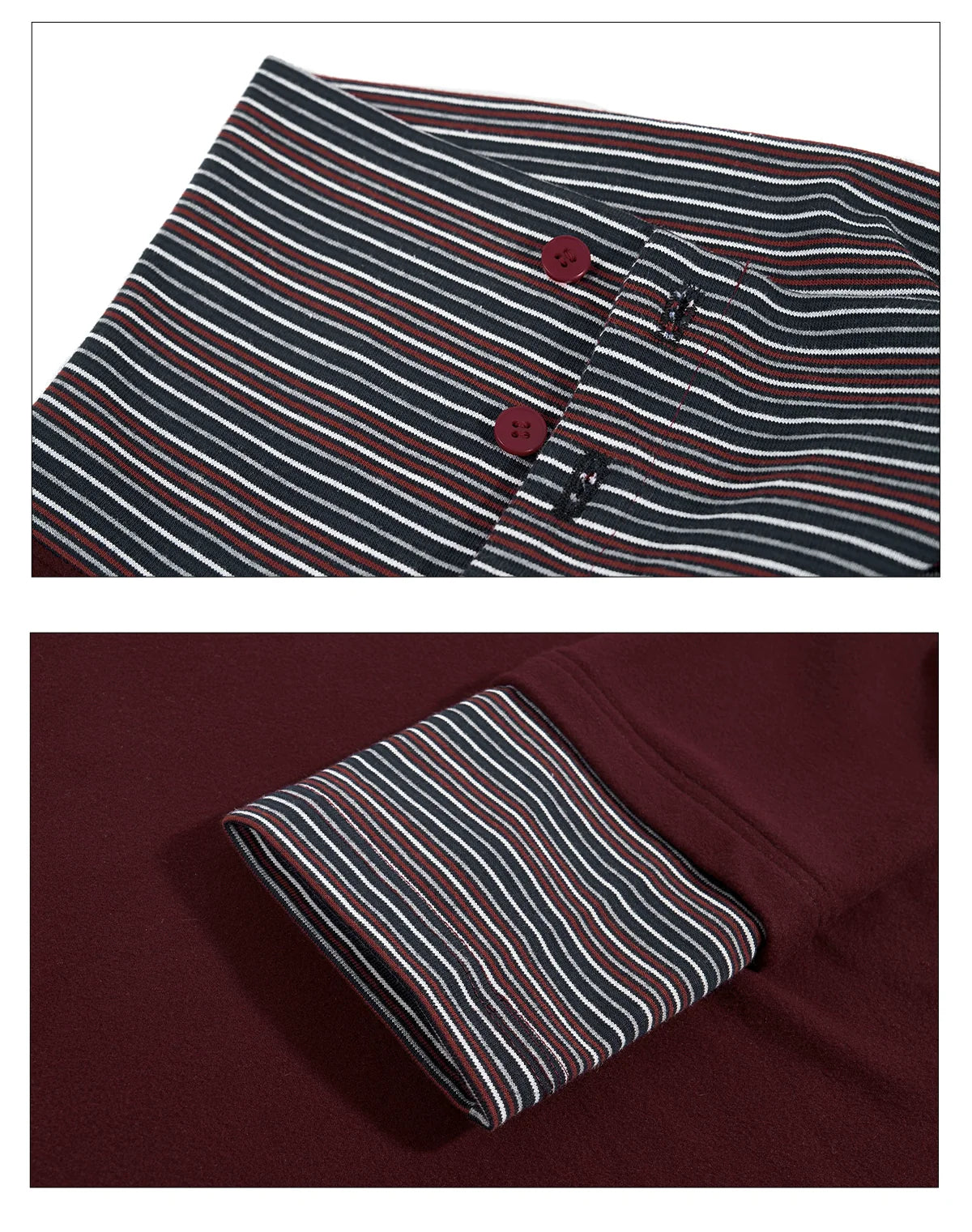 Monochrome Stripe Collar Knit Top