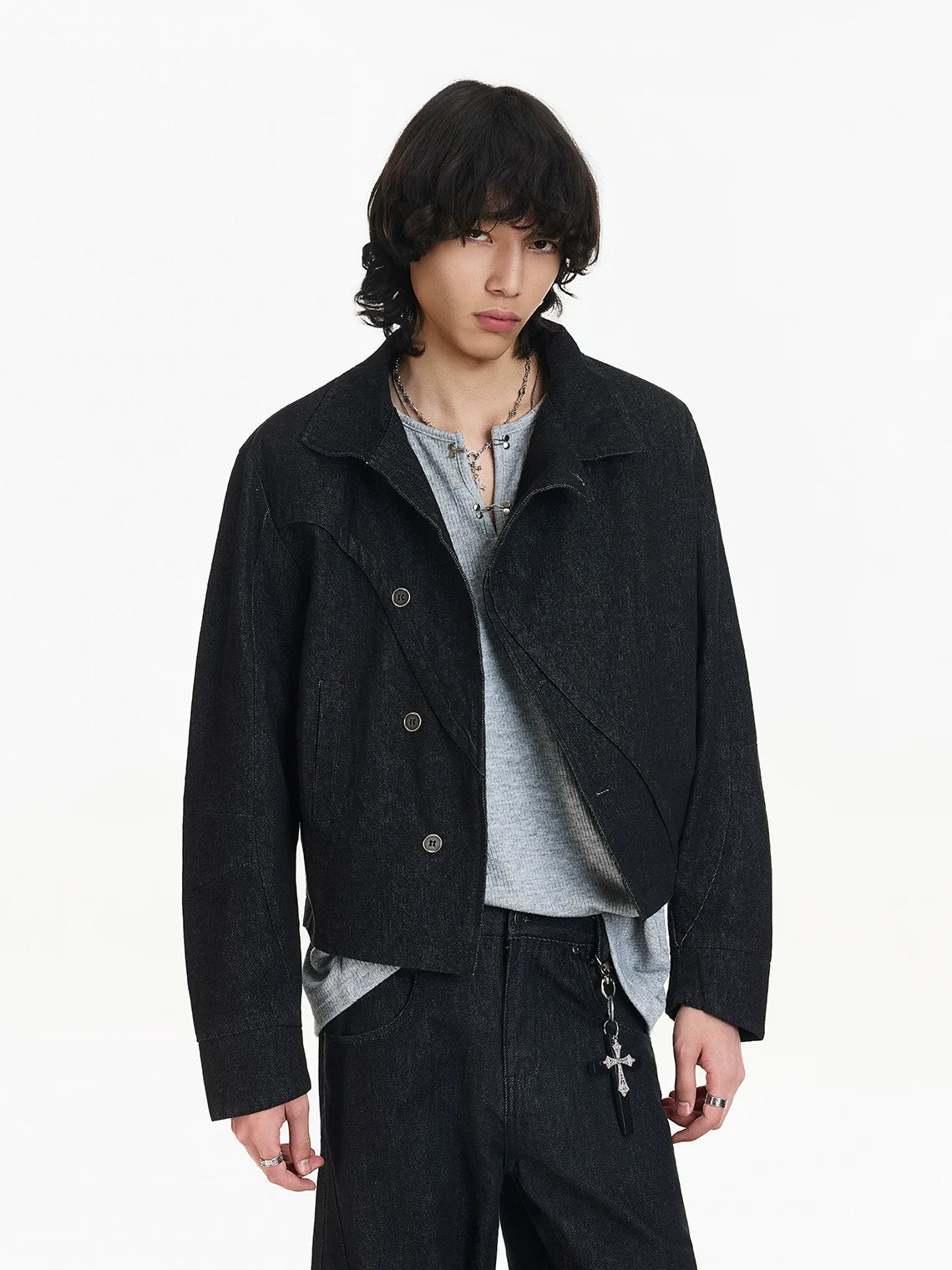 Midnight Torque Asym Denim Jacket