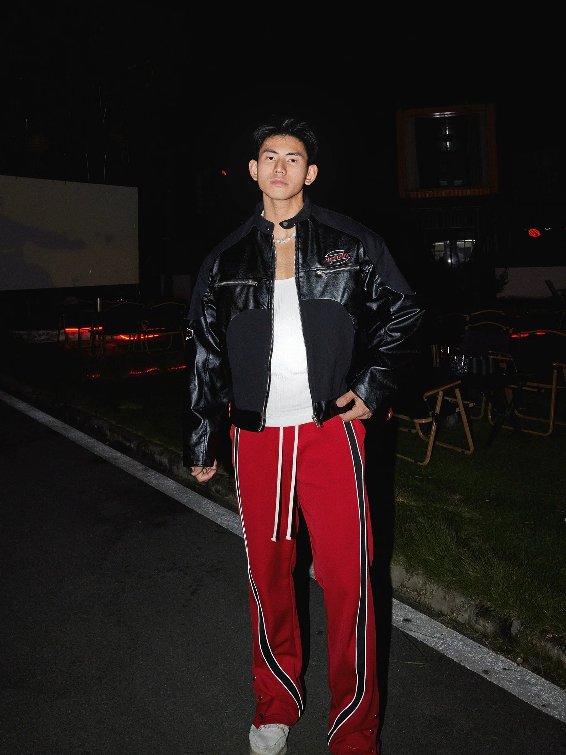 레이싱 윈터 카라 지퍼 자켓