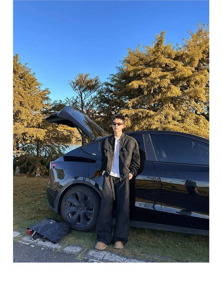 레트로 봄버 재킷