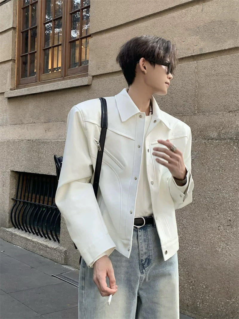 와이드 숄더 데님 재킷