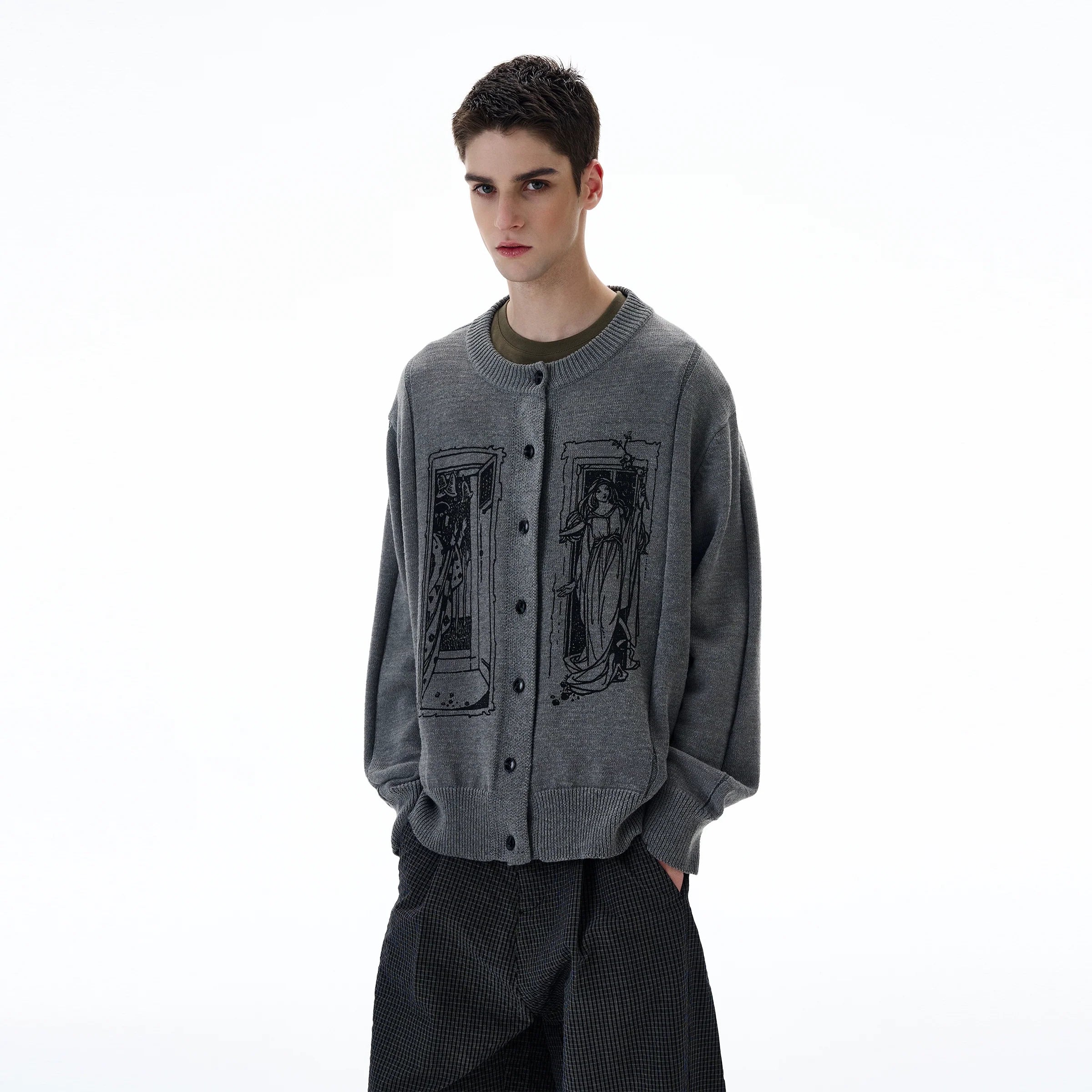 Tarot Window Graphic Knit Cardigan