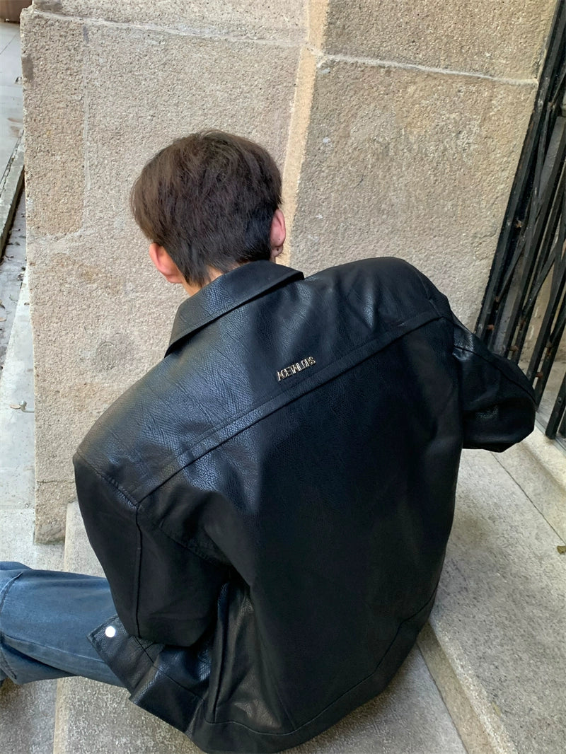 와이드 숄더 데님 재킷