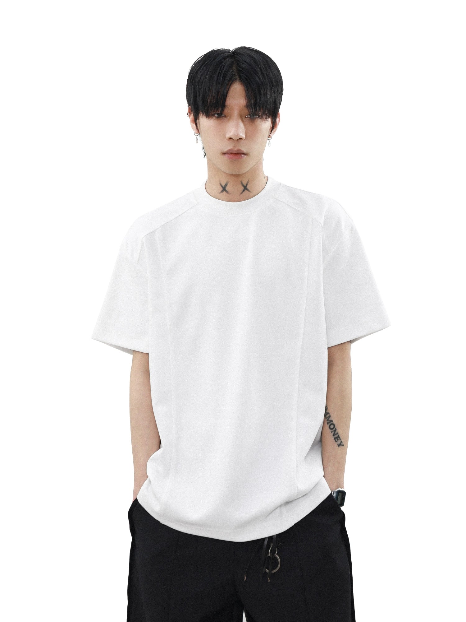シルバーライン シームディテール リラックスTシャツ