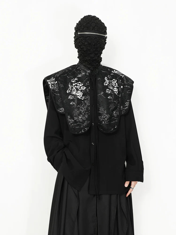 Embroidered Cape Shirt