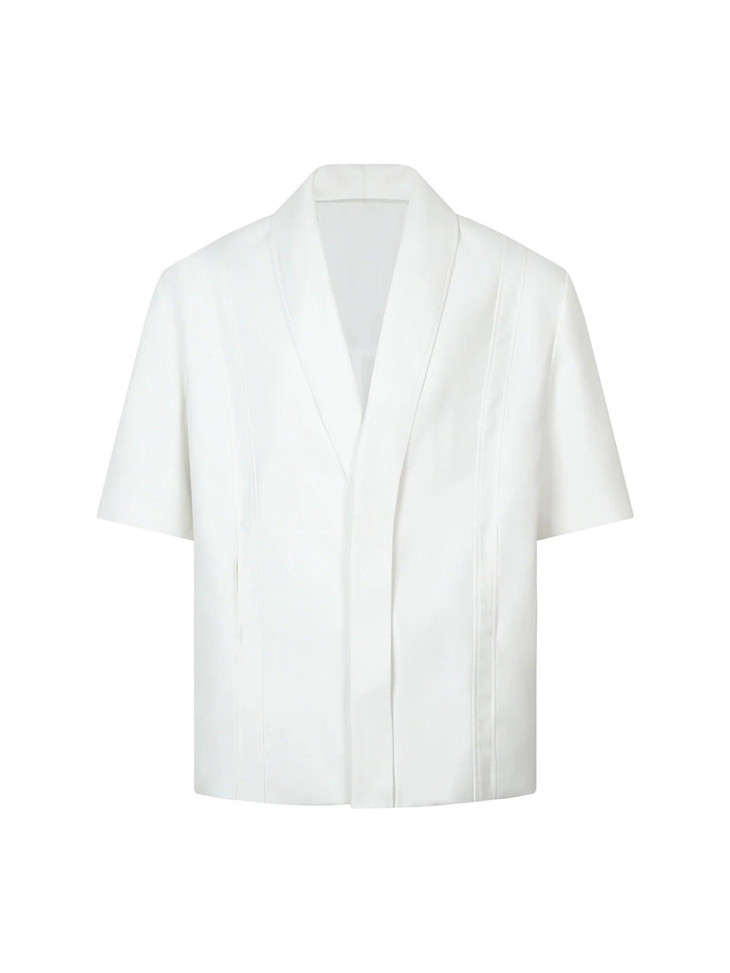 Short-Sleeve Oversized Shawl Collar Blazer
