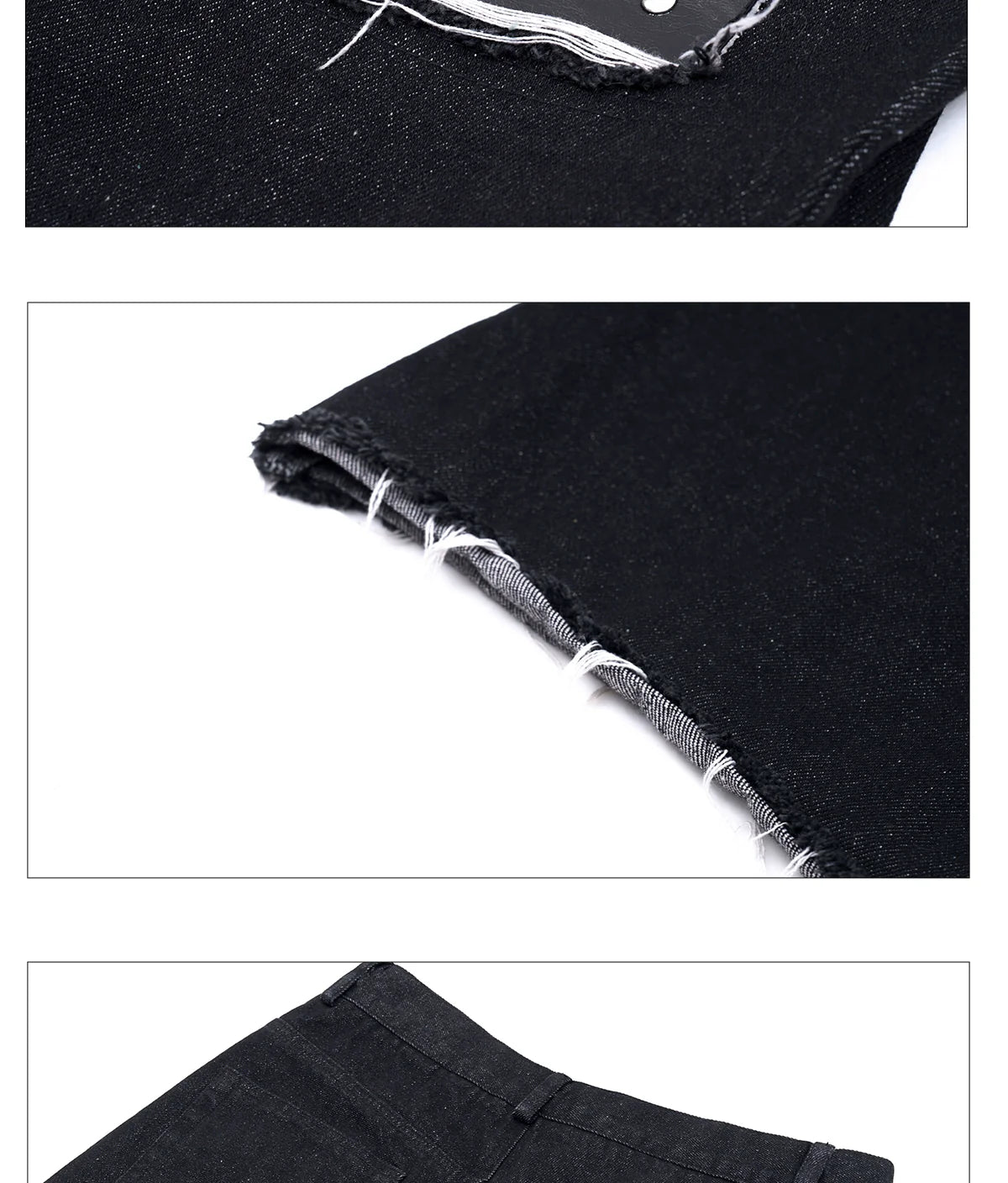 Black Flare Jeans with Patchwork