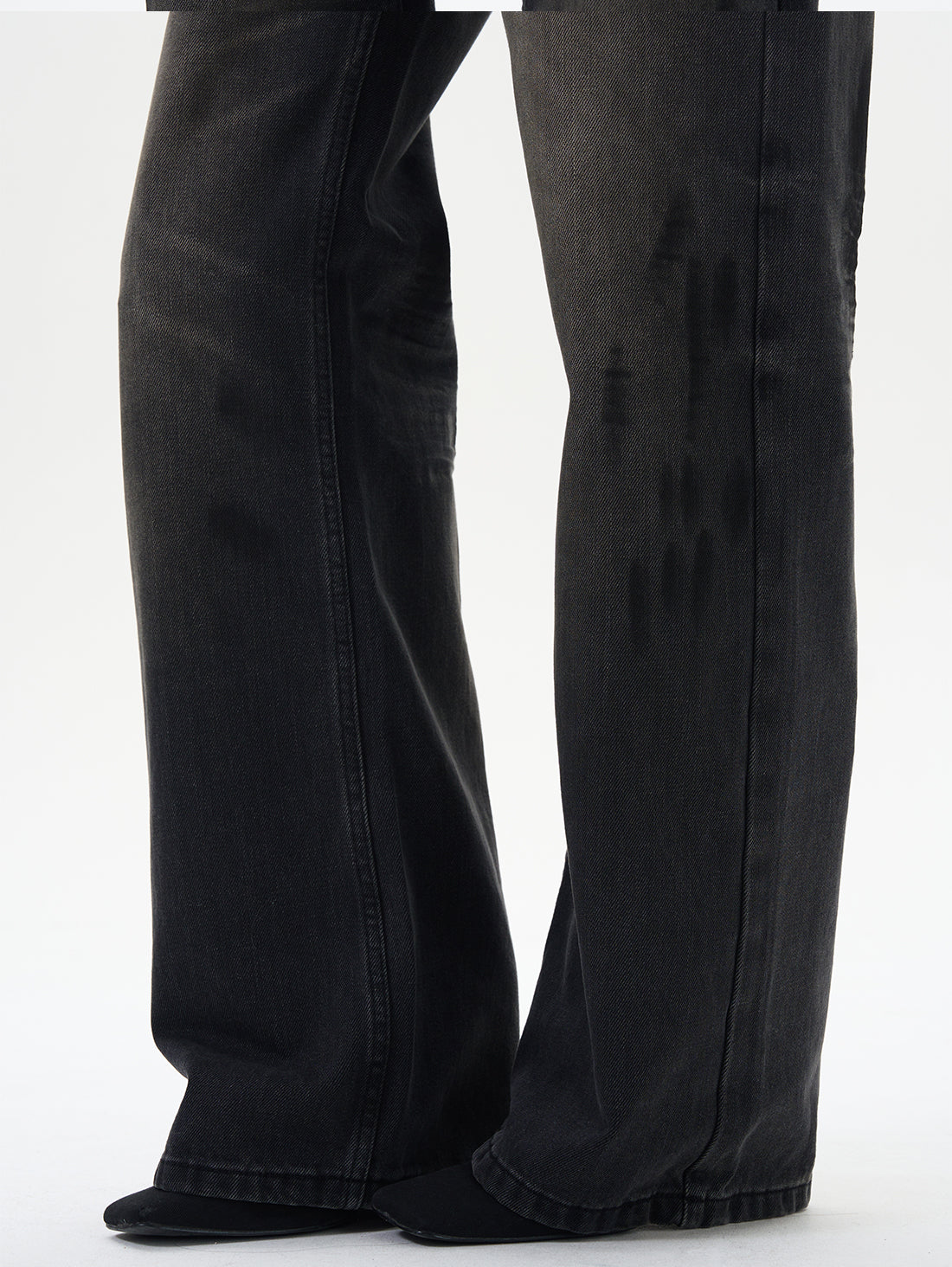 Washed Black Straight Loose Jeans