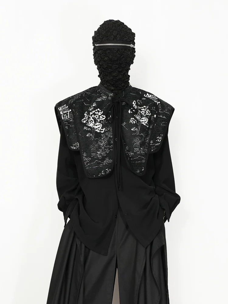 Embroidered Cape Shirt