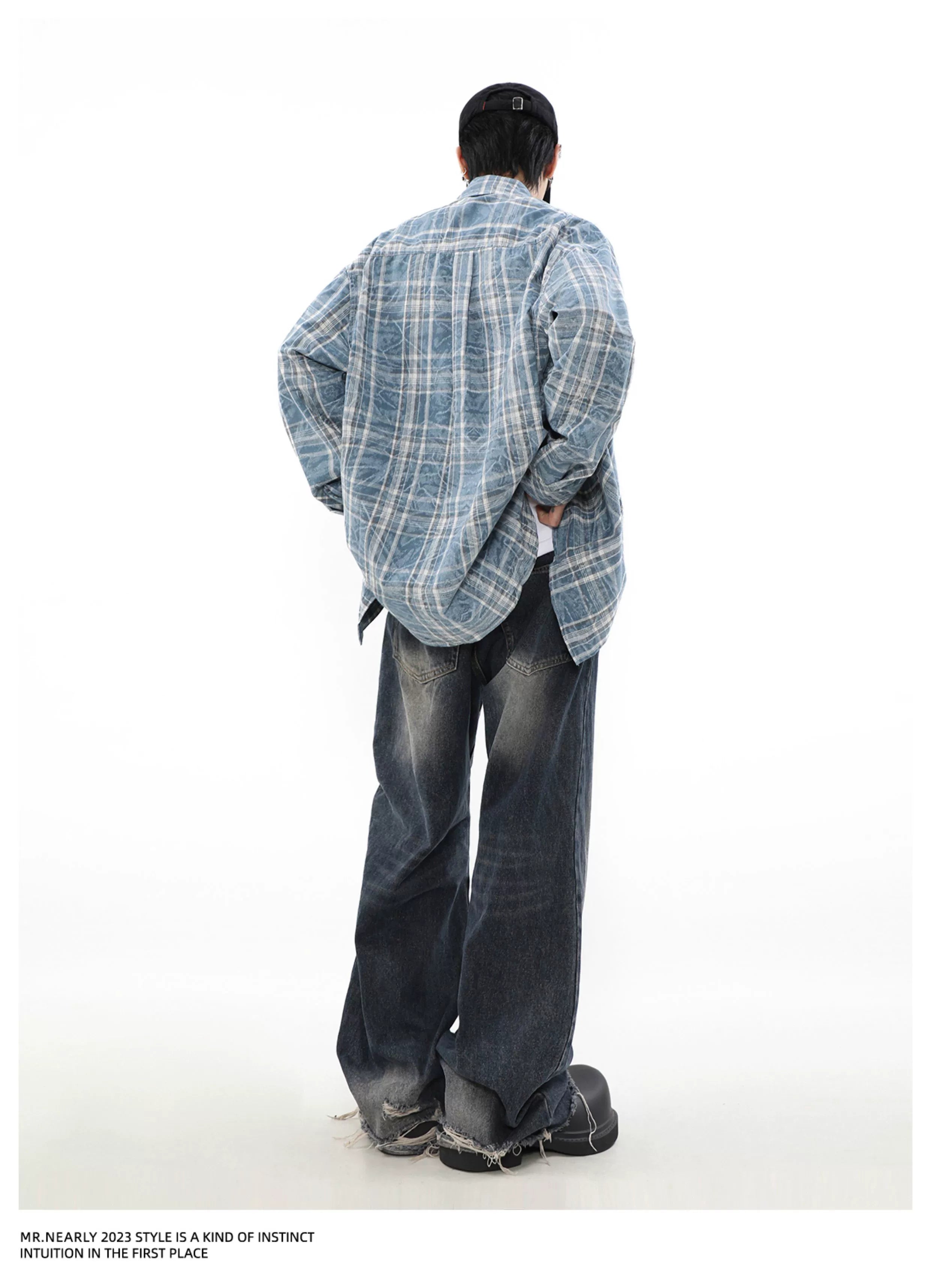 Frost Fade Washed Check Overshirt