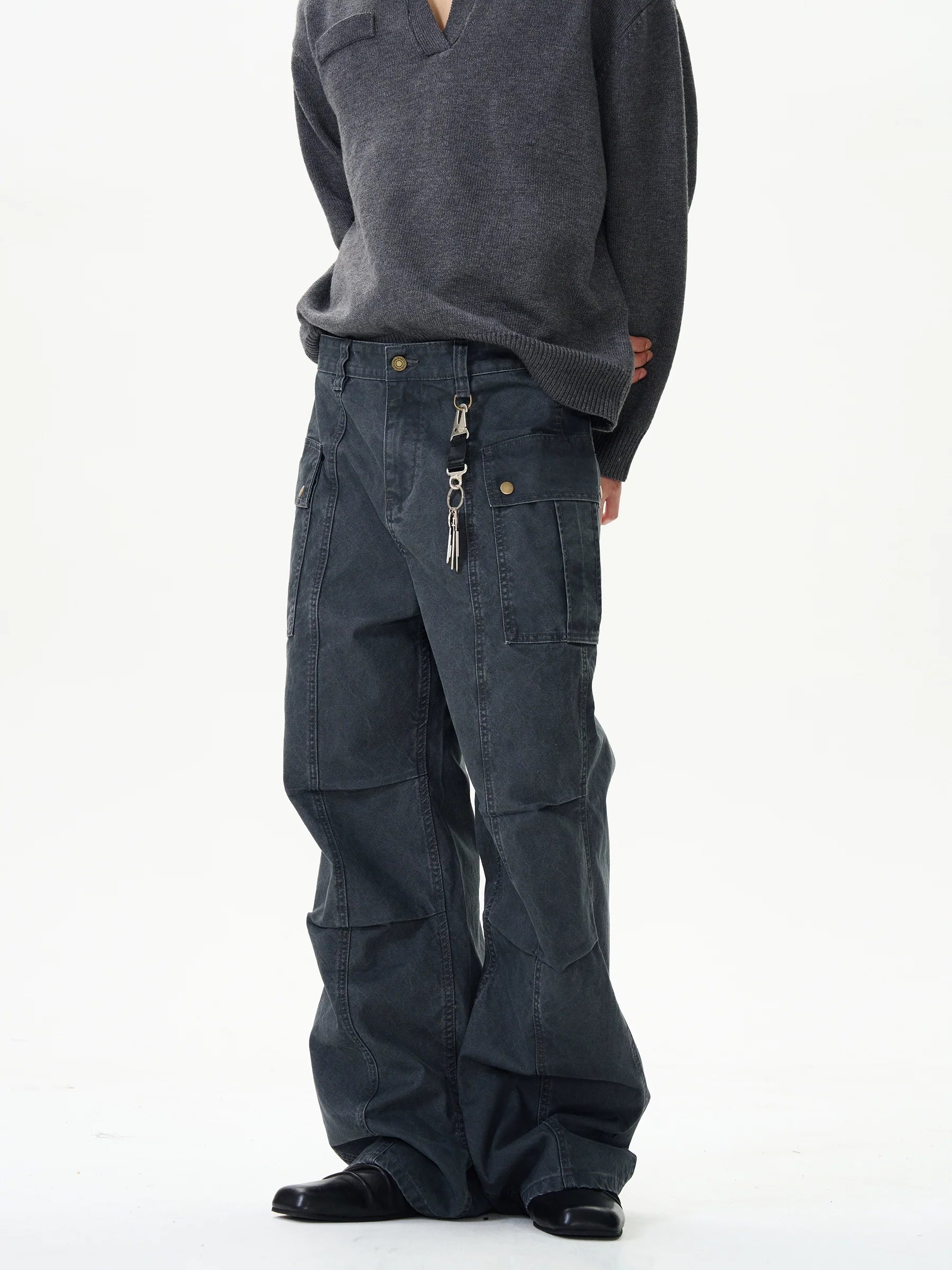 Vintage Panel Seam Wide Leg Cargo Pants